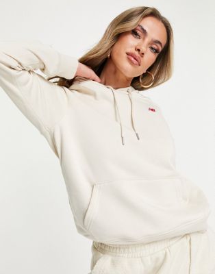 New Balance small logo hoodie in beige