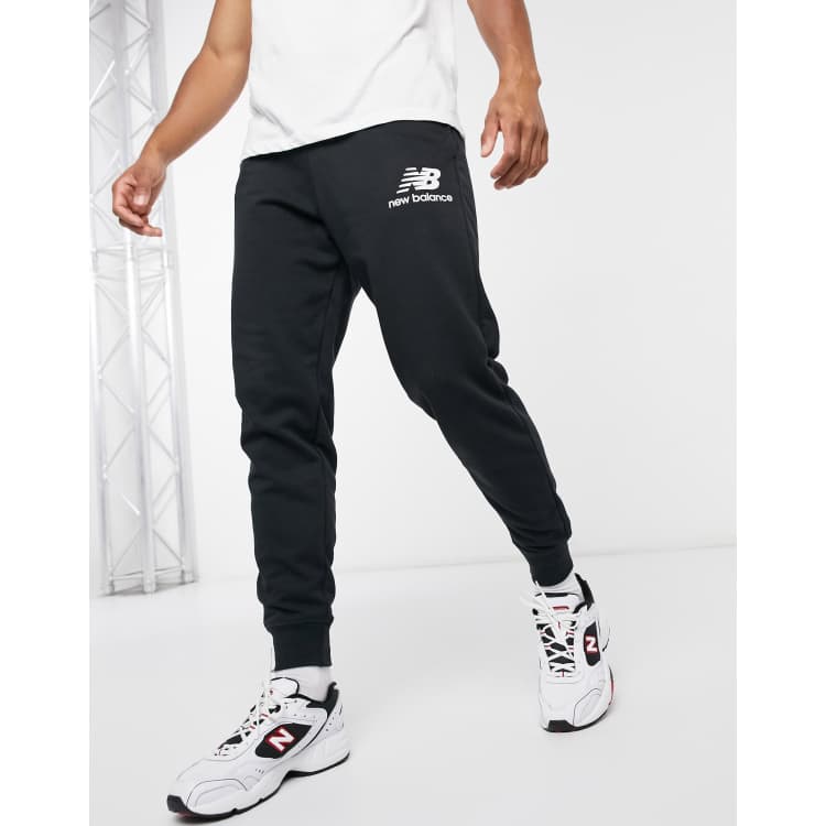 New Balance small logo sweatpants in black