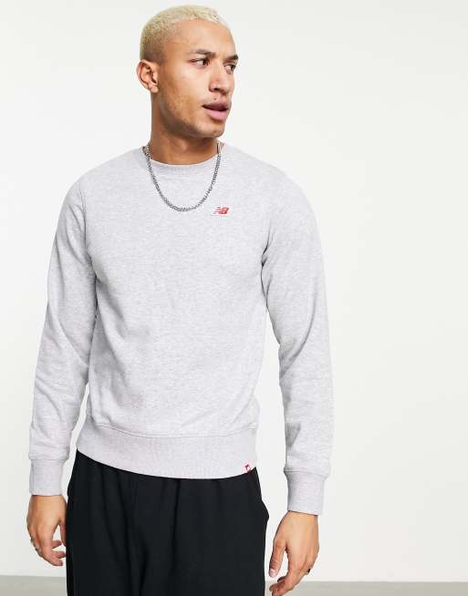 New Balance small logo sweatshirt in grey | ASOS