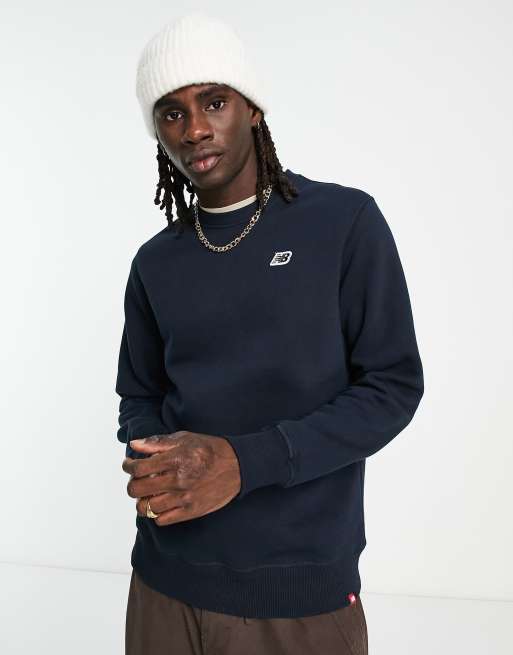 New Balance small logo sweatshirt in navy | ASOS