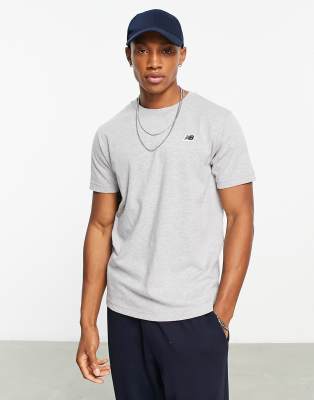 New Balance small logo t-shirt in grey - ASOS Price Checker