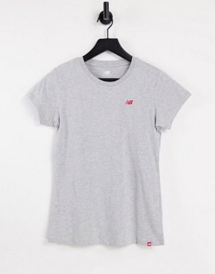 New Balance small logo t-shirt in grey - ASOS Price Checker