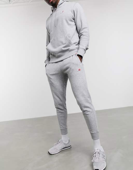 New Balance small logo trackies in grey