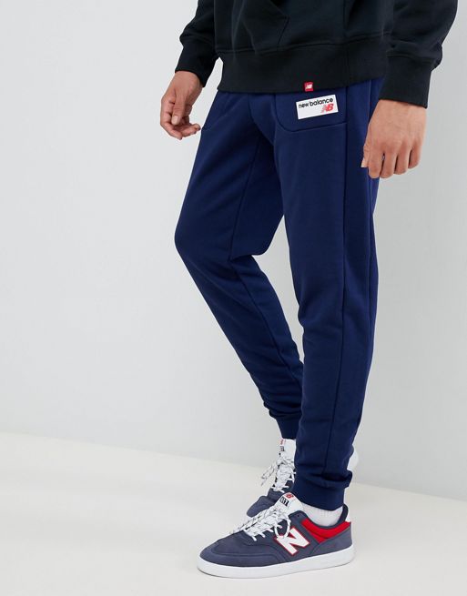 New Balance small logo trackies in navy MP83515_PGM | ASOS