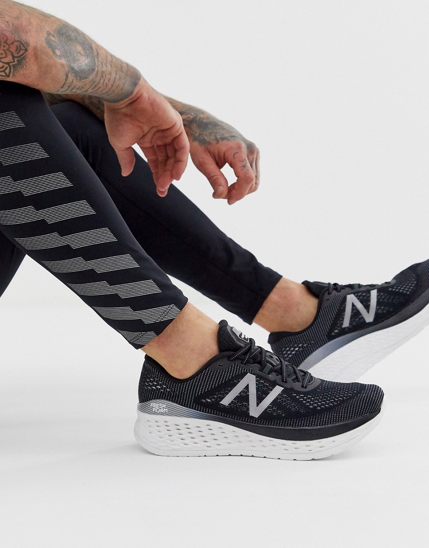 New Balance - Sneakers da corsa con fresh foam nere-Nero
