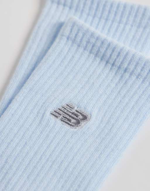 New Balance sokker med patch-logo til sæsonen, mellemlange, 3-pak i grå, 3 af 3