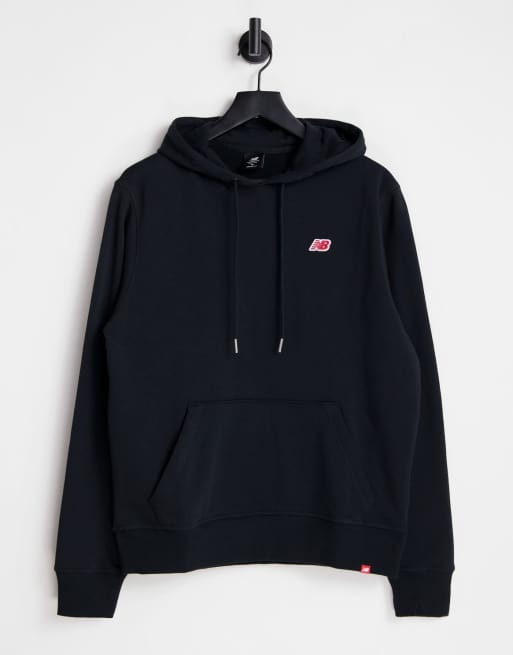 New Balance - Sort hættetrøje med småt logo