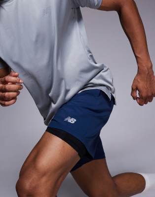 New Balance New Balance Sport 5 inch short in navy