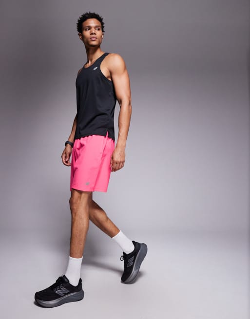 New Balance Sport 7" shorts in bright pink, 2 of 5