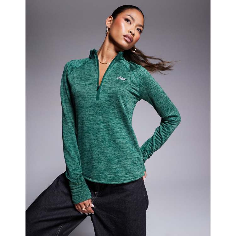 New Balance sport athletics heat grid long sleeve 1/4 zip