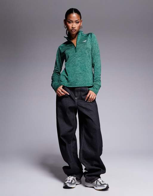 New Balance sport athletics heat grid long sleeve 1/4 zip