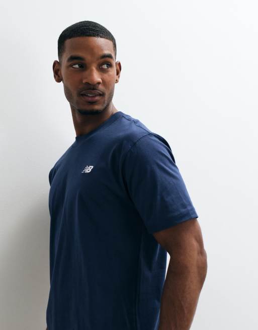 New Balance Sport-Basic Baumwoll-T-Shirt in Marineblau, 3 von 5