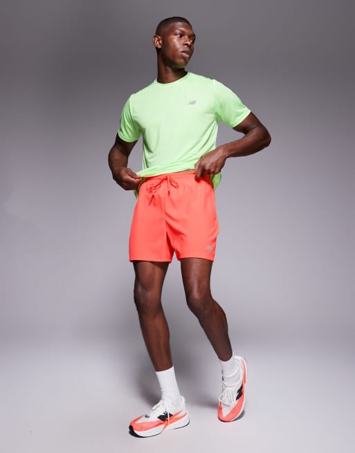 New Balance – Sport – Czerwone szorty o długości 5 cali, 2 z 5