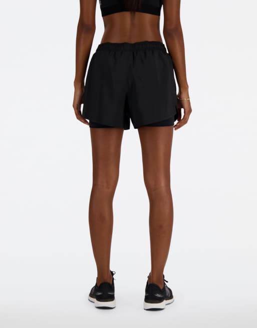 New Balance - Sport Essential - 2 in 1 short van 3" in zwart, 3 van 4