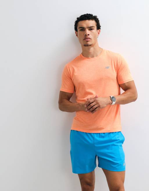 New Balance Sport Essential 5 inch short in teal blue, 4 of 5