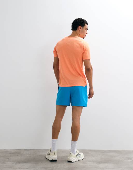 New Balance Sport Essential 5 inch short in teal blue, 5 of 5