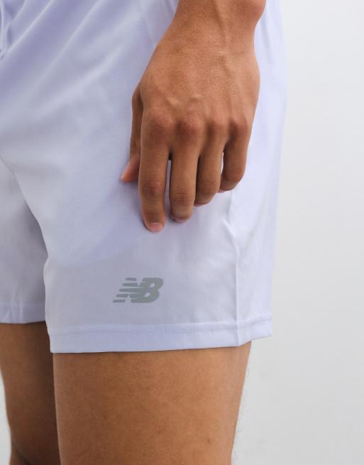 New Balance sport essential 5 inch shorts in lila, 4 van 5