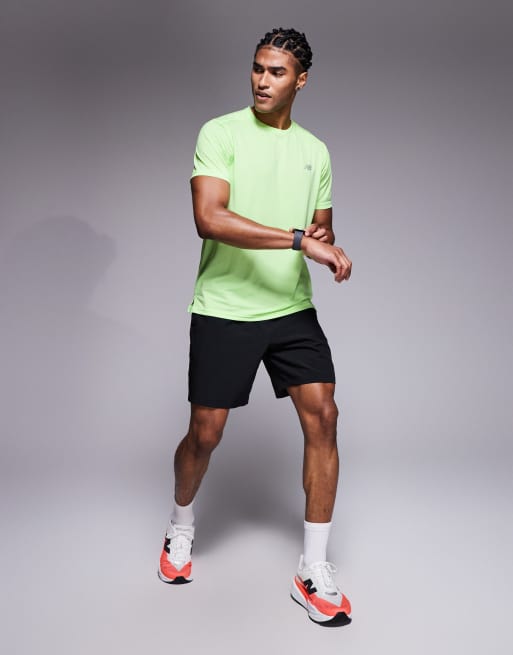 New Balance Sport Essential t-shirt in yellow, 2 of 5