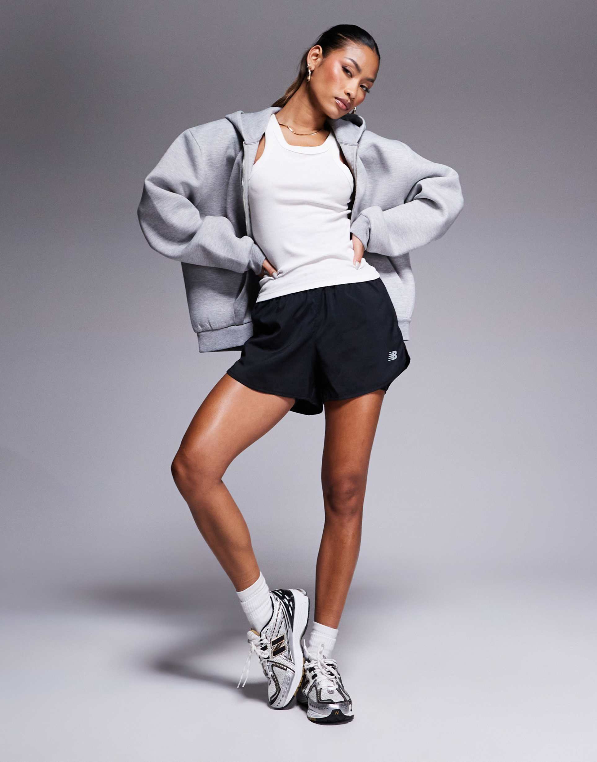 new balance sport essentials 2-in-1 shorts 3" in black