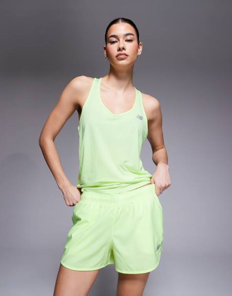 New Balance Sport Essentials 3 inch shorts in neon yellow