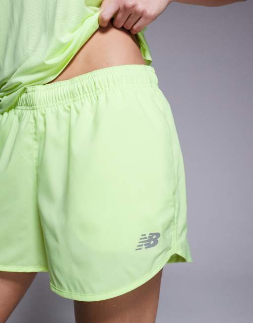 New Balance Sport Essentials 3 inch shorts in neon yellow, 5 of 5