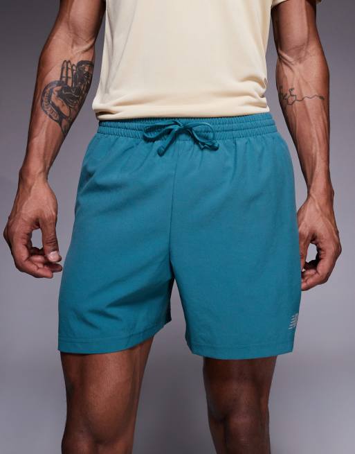 New Balance - Sport Essentials - 5 inch short in groenblauw, 4 van 5
