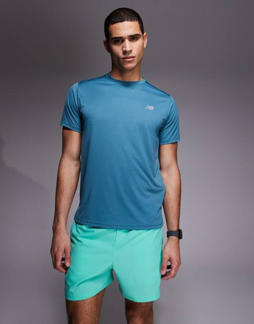 New Balance Sport Essentials 5 inch shorts in green, 2 of 5