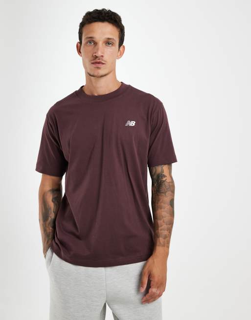 New Balance – Sport Essentials – Brun t-shirt i bomull, 3 av 5