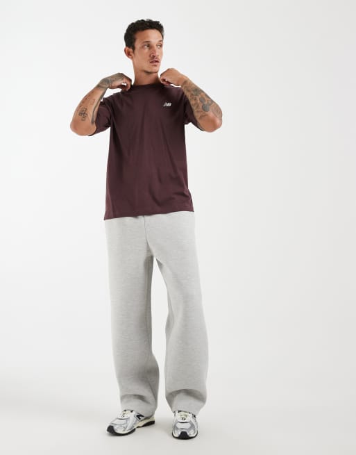 New Balance - Sport Essentials - Camiseta marrón básica de algodón, 2 de 5