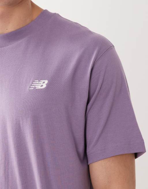 New Balance Sport essentials cotton t-shirt in purple, 5 of 5