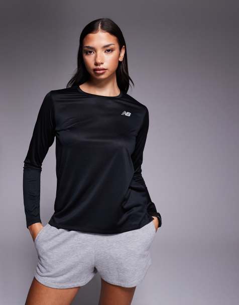 New Balance Sport Essentials long sleeve t-shirt in black