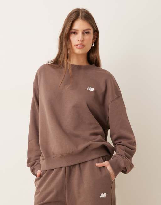 New Balance - Sport Essentials - Completo marrone in tessuto french terry, 2 di 3