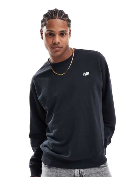 New Balance - Sport Essentials - Felpa girocollo nera in tessuto french terry - view 1