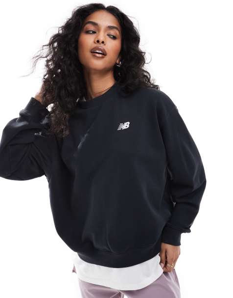 New Balance Sport essentials french terry crew in black - view 1