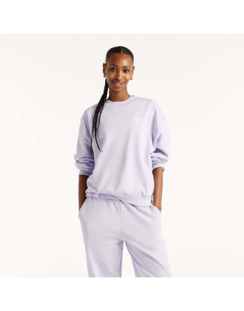 New Balance Sport essentials french terry crew in smoked violet - view 1