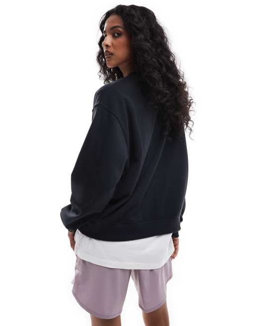 New Balance Sport essentials french terry crew sweatshirt in black - BLACK, 3 of 4