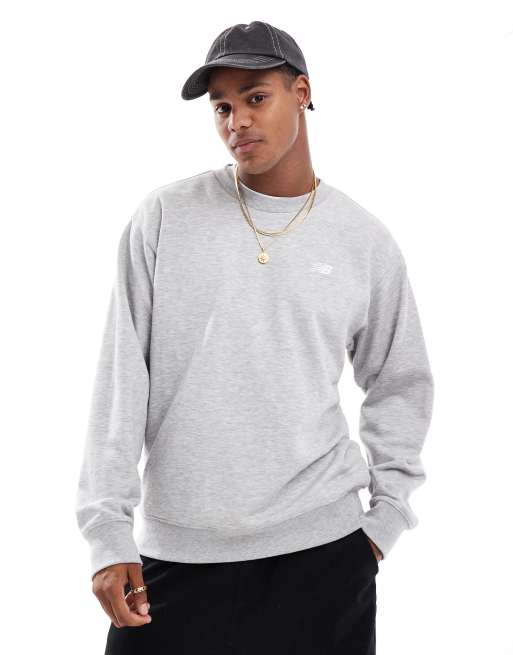 New Balance Sport essentials french terry crew sweatshirt in grey, 3 of 4