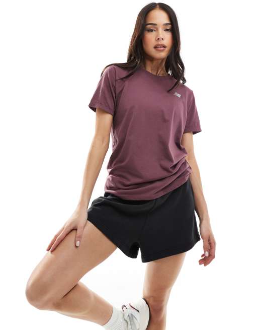 New Balance - Sport Essentials - Heathertech - T-shirt in paars