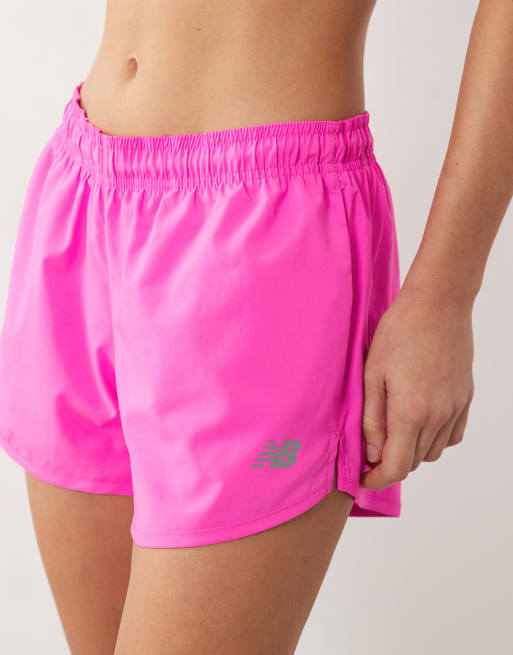 New Balance – Sport Essentials – Jaskraworóżowe szorty o długości 3 cali, 2 z 5