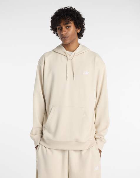 New Balance – Sport Essentials – Kapuzenpullover aus French Terry in Beige - view 1