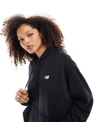 New Balance - Sport Essentials - Kapuzenpullover aus French Terry in Schwarz