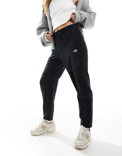 New Balance Sport essentials performance woven pant in black