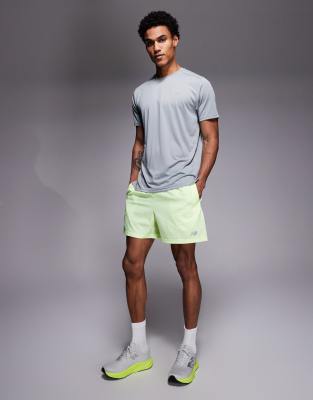 New Balance - Sport Essentials - Short 5 pouces - Jaune fluo