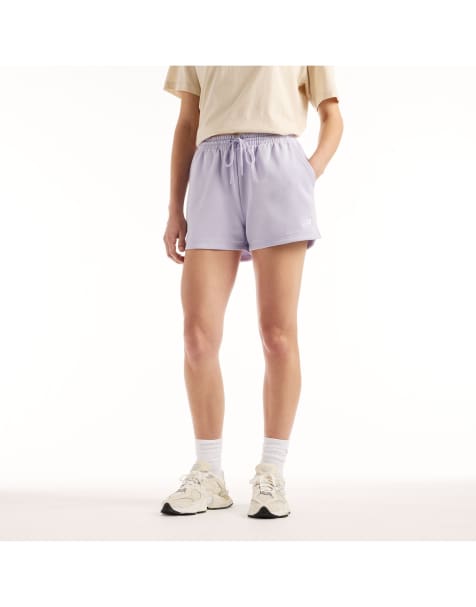 New Balance - Sport Essentials - Short van badstof in violet - view 1