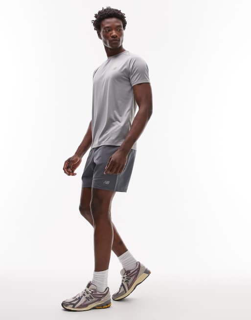 New Balance – Sport Essentials – Shorts in Hellgrau, 7 Zoll Schrittlänge, 4 von 5
