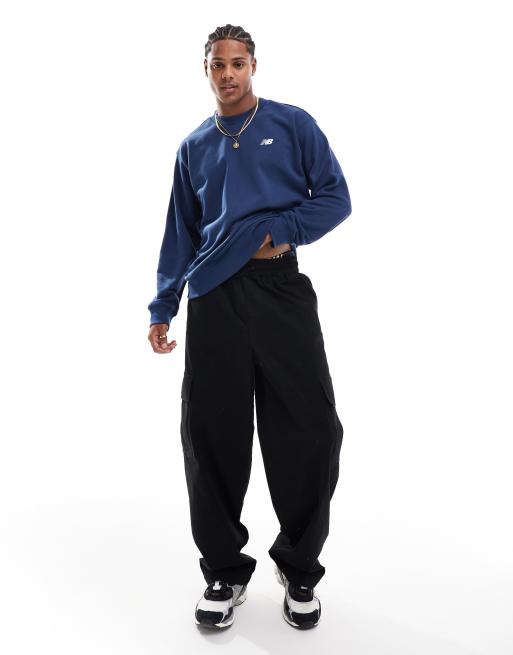 New Balance - Sport Essentials - Sweat ras de cou en tissu éponge - Bleu, 4 de 4