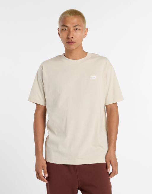 New Balance – Sport Essentials – T-Shirt aus Baumwolle in Timberwolf