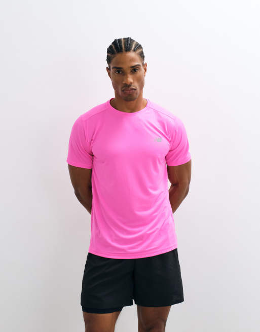 New Balance - Sport Essentials - T-shirt rosa acceso, 3 di 5