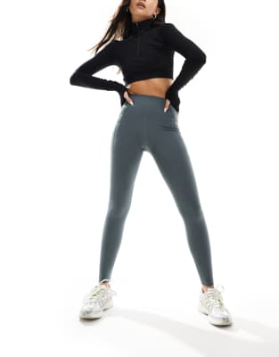 sport harmony high rise leggings with pocket in gray