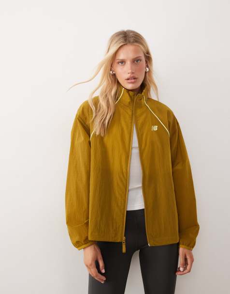 New Balance sport legacy track jacket in khaki - view 1
